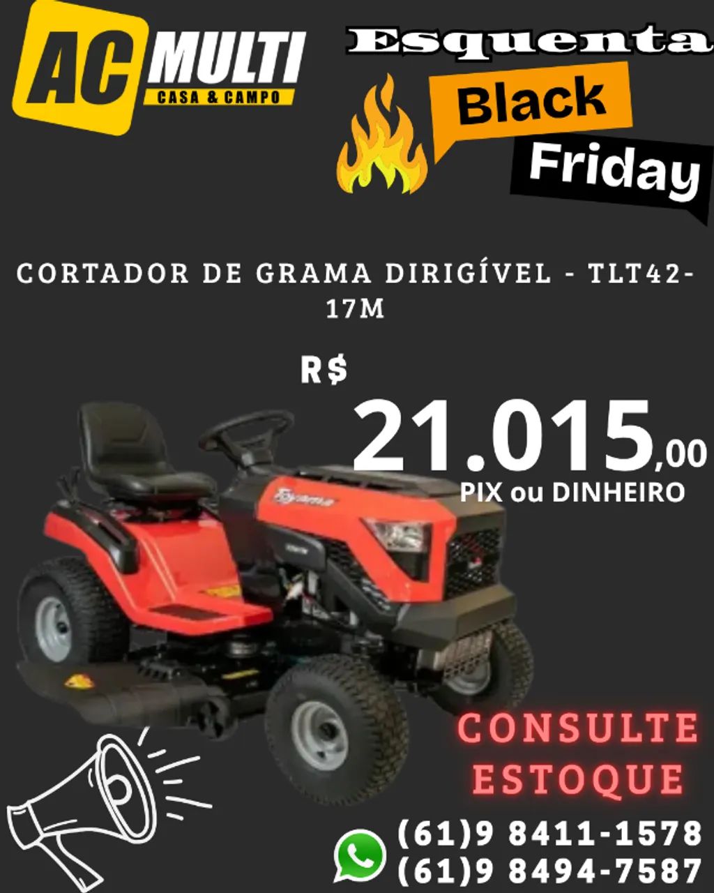 Cortador de Grama Dirigível - TLT42-17M