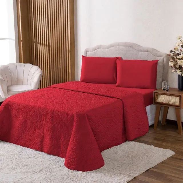 Cobre Leito Casal Lençol casal 4 Peças Slim - Foto 6