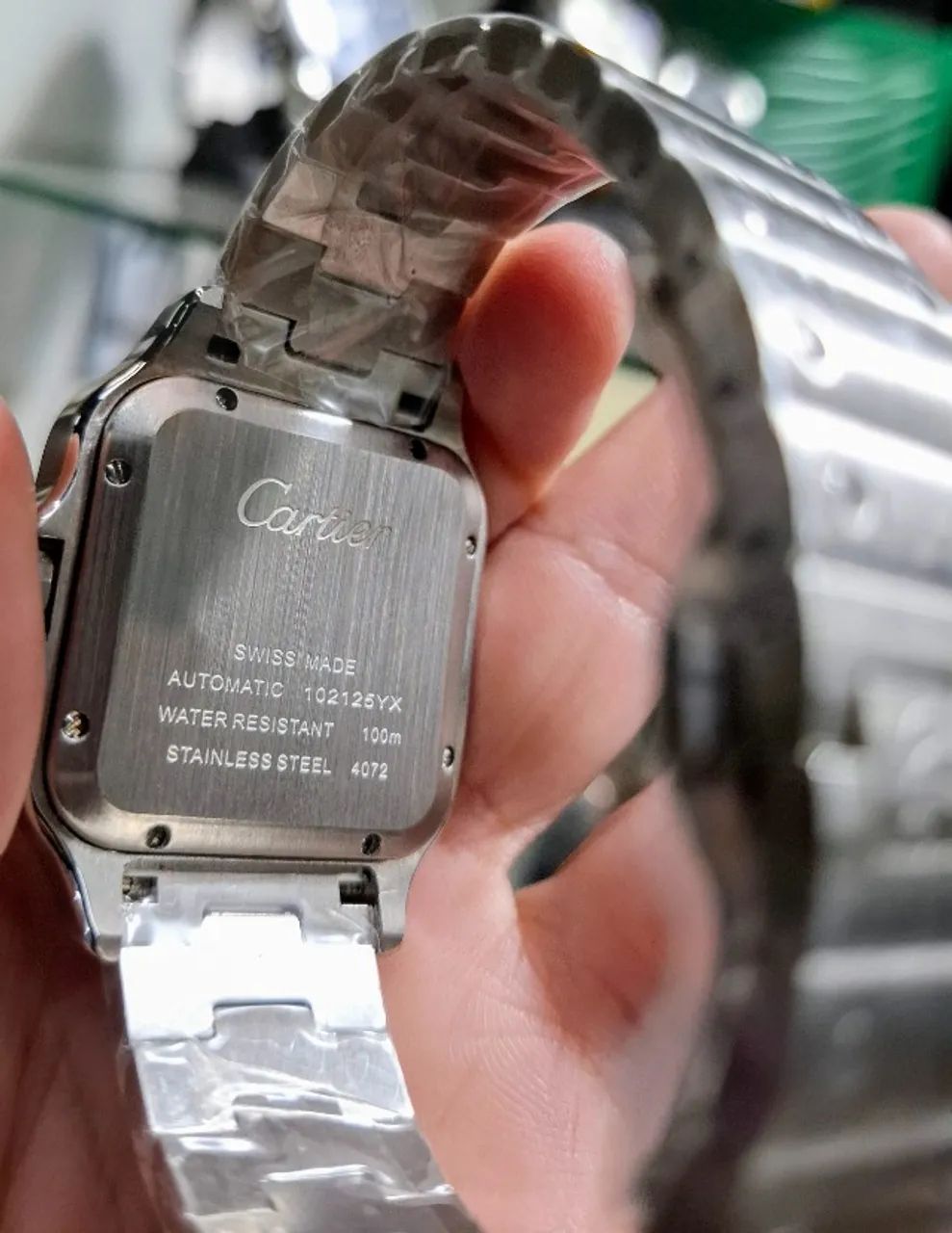 Relógio CARTIER SANTOS AUTOMÁTIC MOSTRADOR AZUL - Foto 3