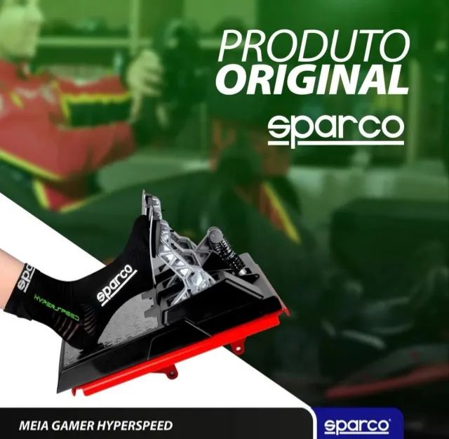 Meia Simulador de Corrida Gamer Original Hyperspeed Sparco