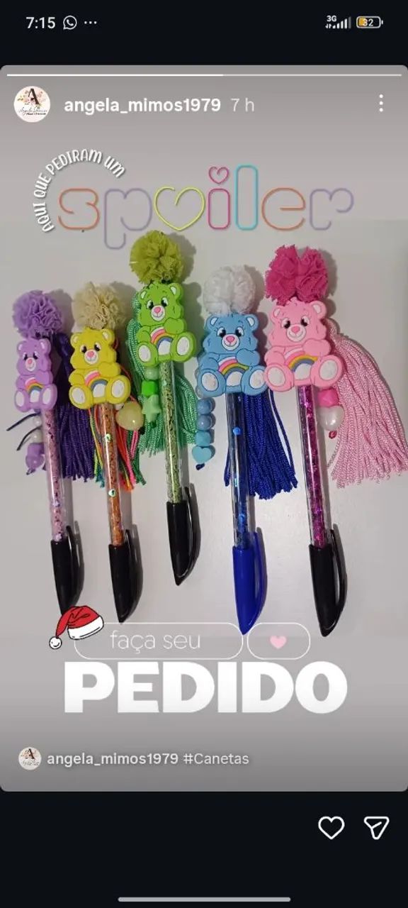 Canetas personalizadas com nome e desenhos