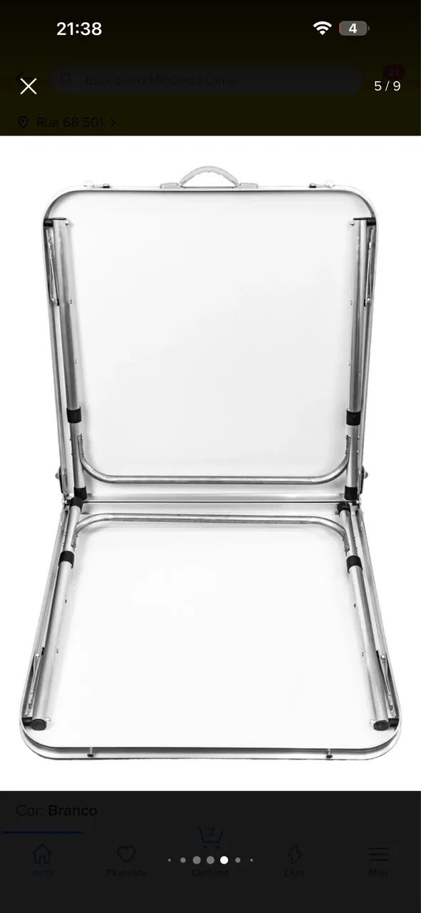 MESA DOBRÁVEL 120CM BRANCA  - Foto 3