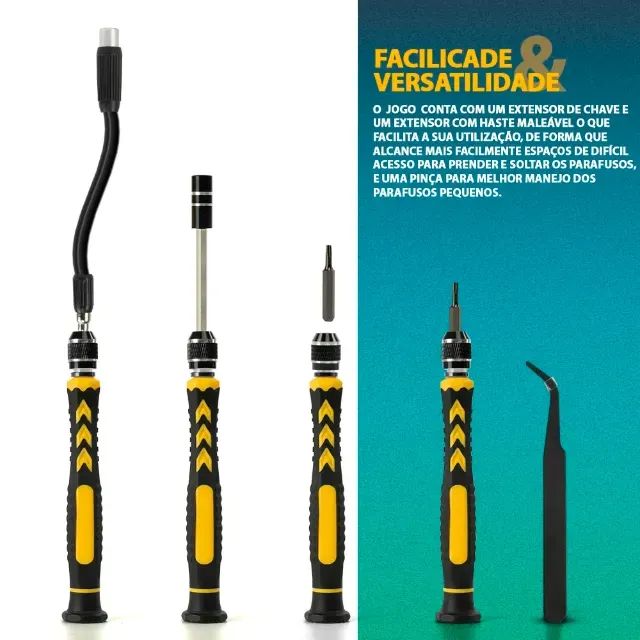 Conjunto de Chave de Fenda Magnética 38 Em 1 para Consertos de Smartphones e Notebooks - Foto 5