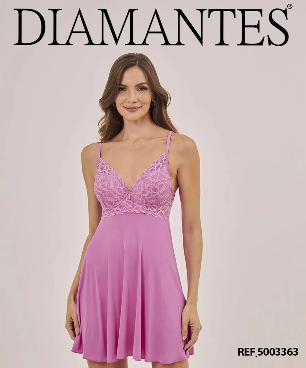 Camisola de renda feminina - Diamantes