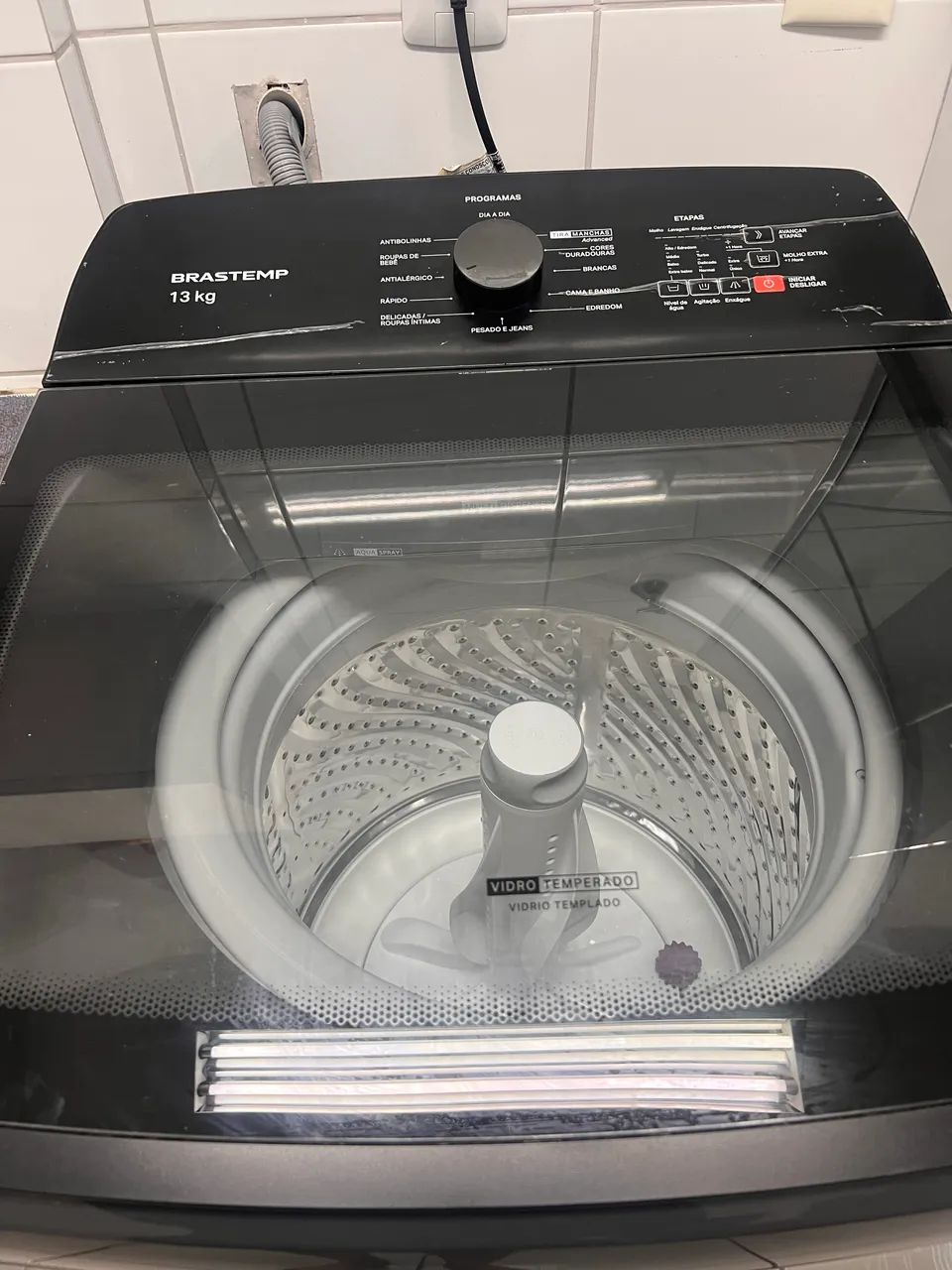 Lavadora de Roupas Brastemp 13kg Cesto Inox 12 Programas de Lavagem Platinum BWK13 - Foto 4