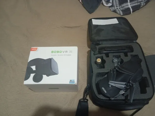 Vendo drone e o óculos virtual