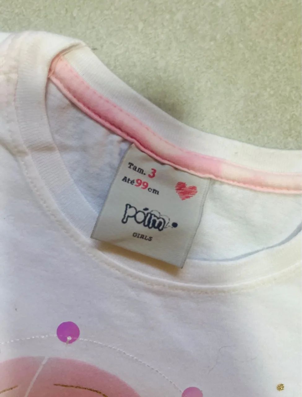 Conjunto infantil com saia de paetê - Foto 3