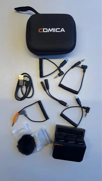 Microfone Lapela Sem Fio Vimo C3 kit completo  - Foto 3