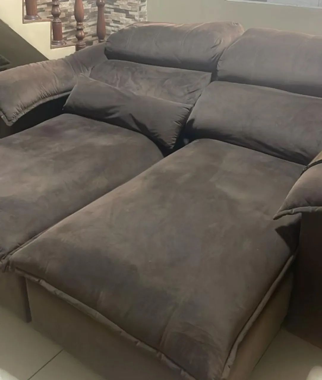 Sofá 2 lugares D33+Molas ensacada, pillow Reclinável e Retrátil  - Foto 3