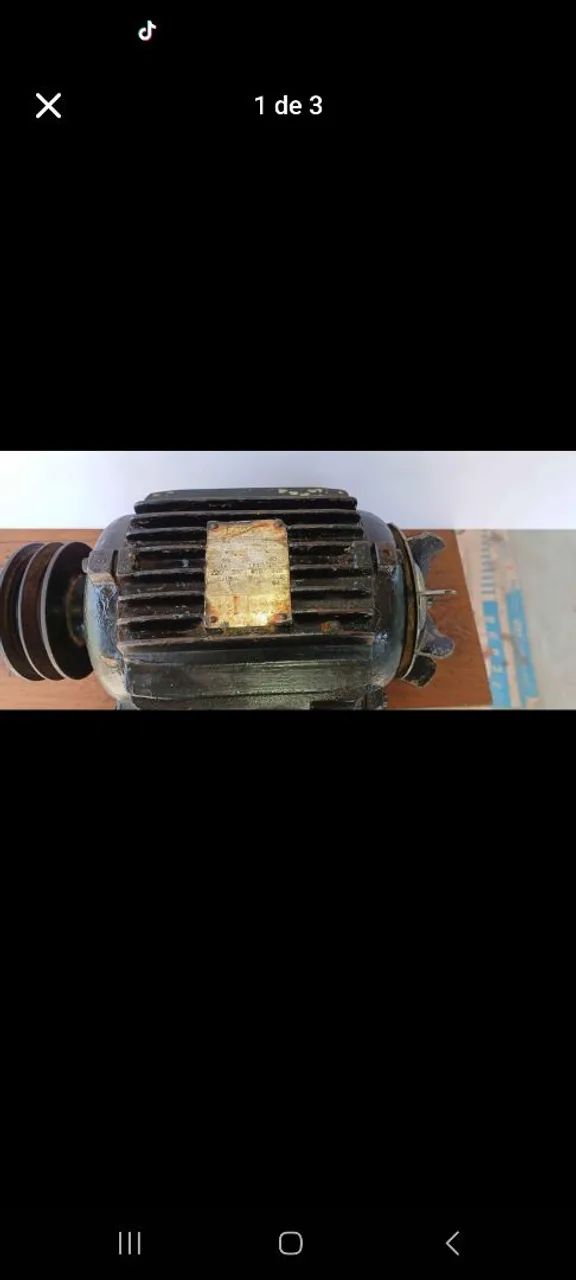 Motor Elétrico Trifásico Usado 3 CV  1750 RPM