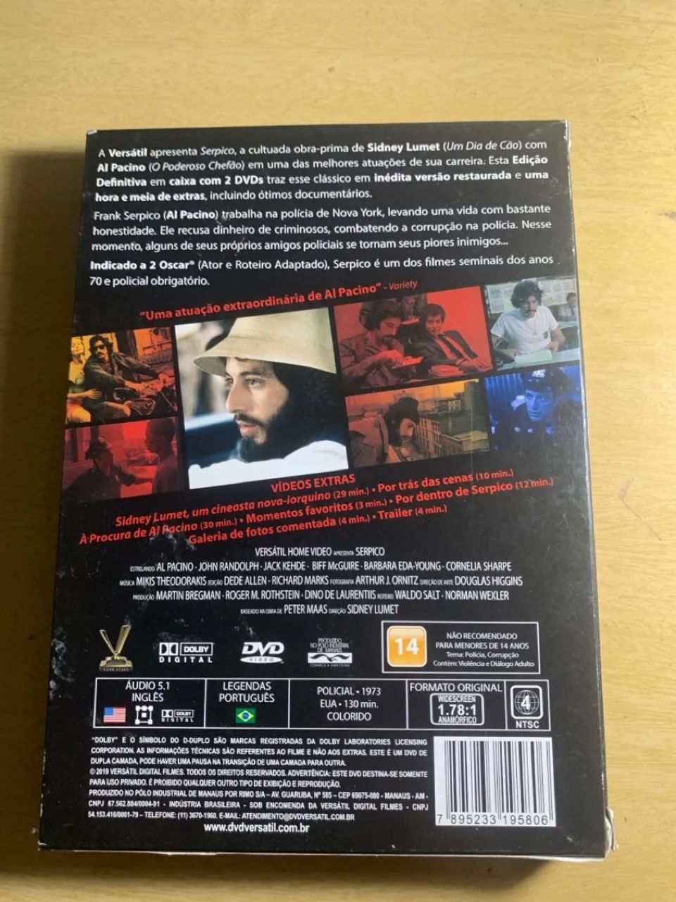 DVD DUPLO Serpico - Edição definitiva Versátil  - Foto 2