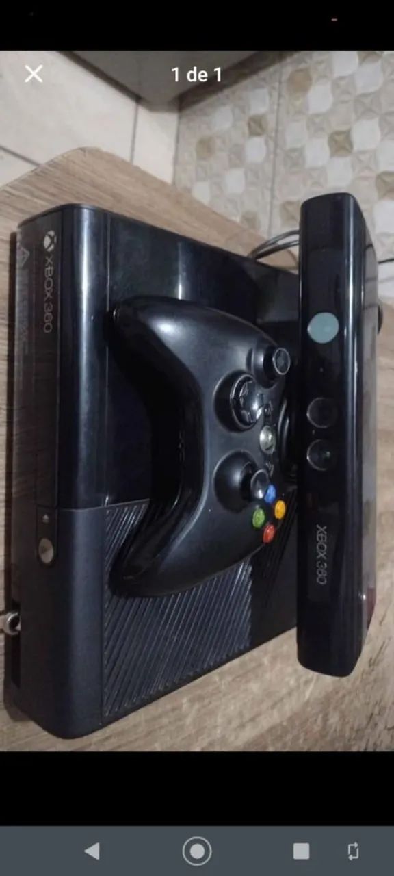 Xbox 360 completo com controle e Kinect