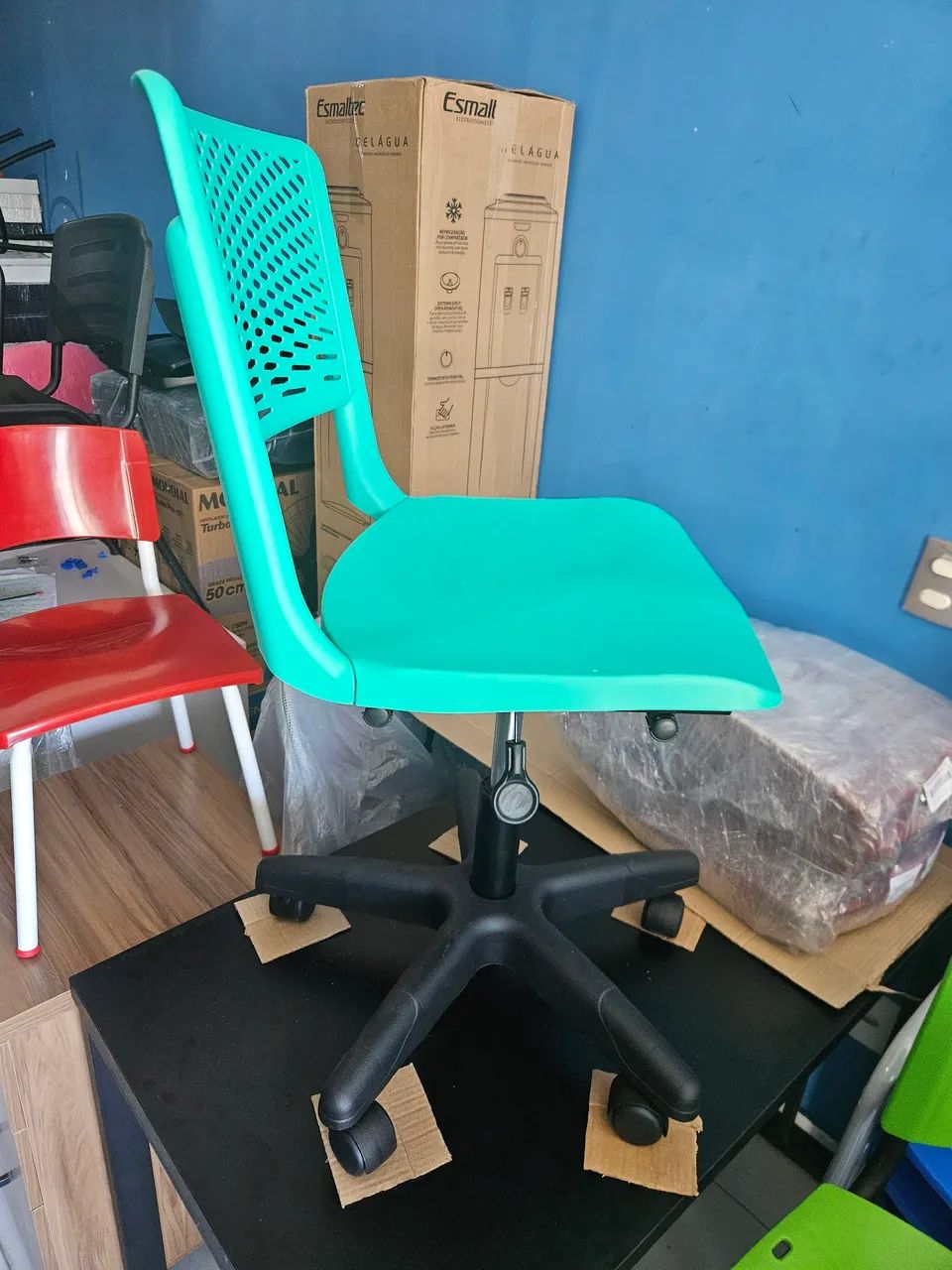 Cadeira de Escritório Giratória com Rodas  - Foto 3