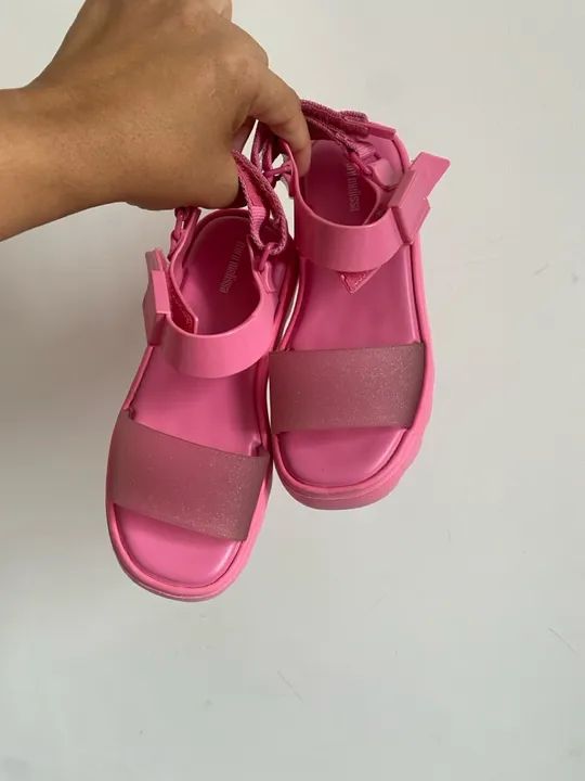 Sandália plataforma rosa - Foto 2