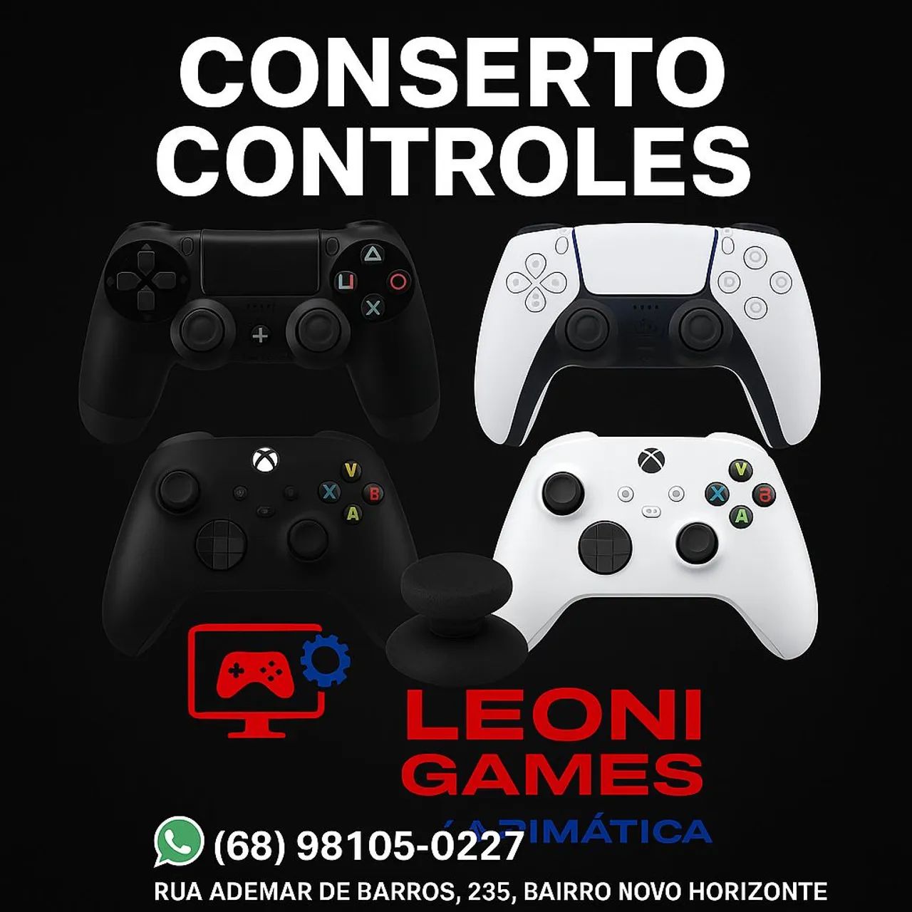 Conserto de controles de vídeo games 