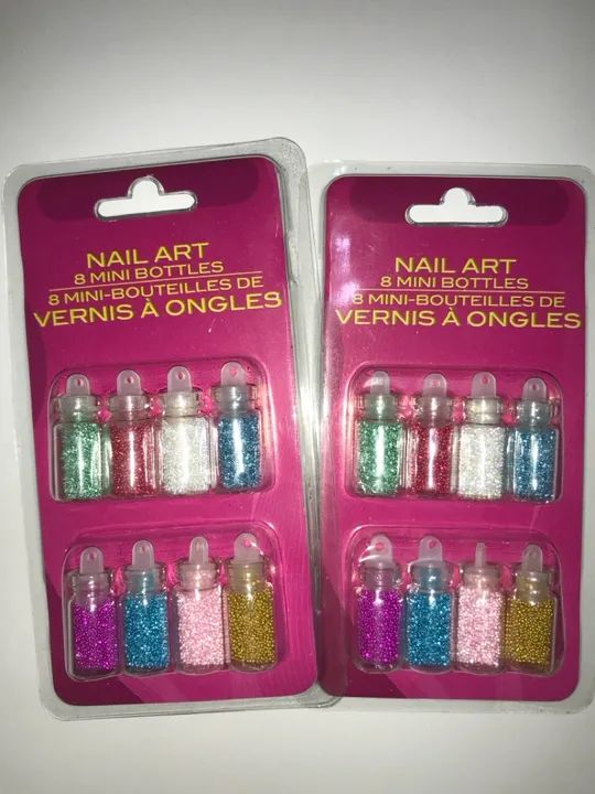 Kit de 8 Mini Frascos de Glitter para Unhas - Foto 2