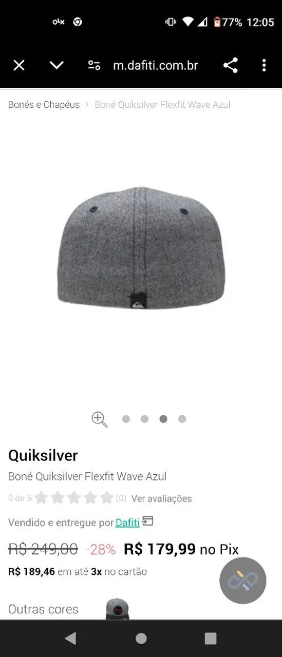 Boné Quiksilver Flexfit Wave Azul - Novo ORIGINAL - Foto 2