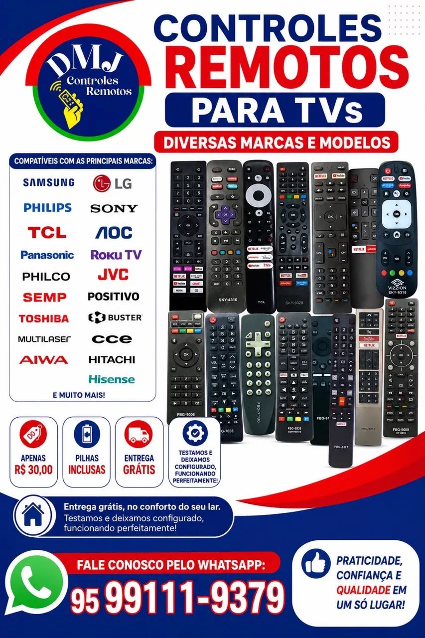 Controles remoto pra tv 