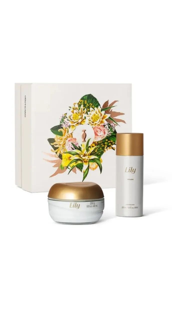 Kit Lily O Boticário body splash é hidratante 