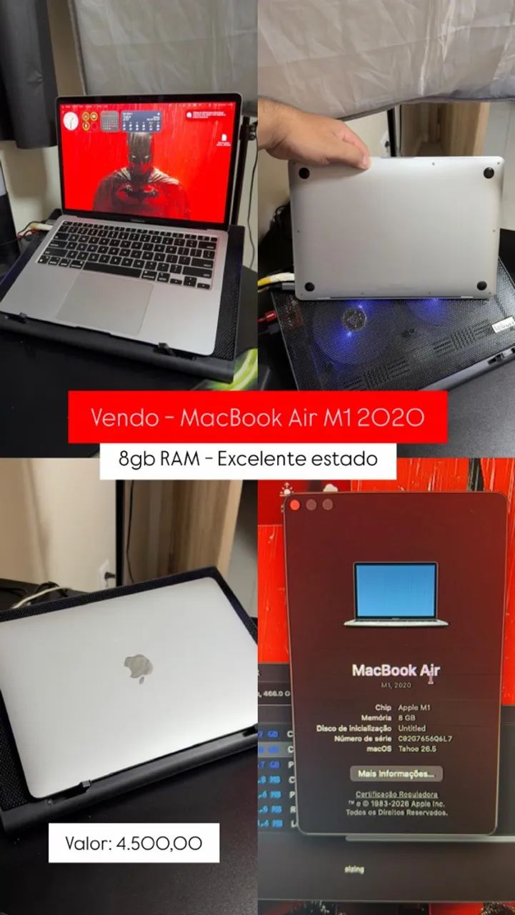 MacBook Air M1 - 2020 | 8gb RAM + carregador original  - Foto 5