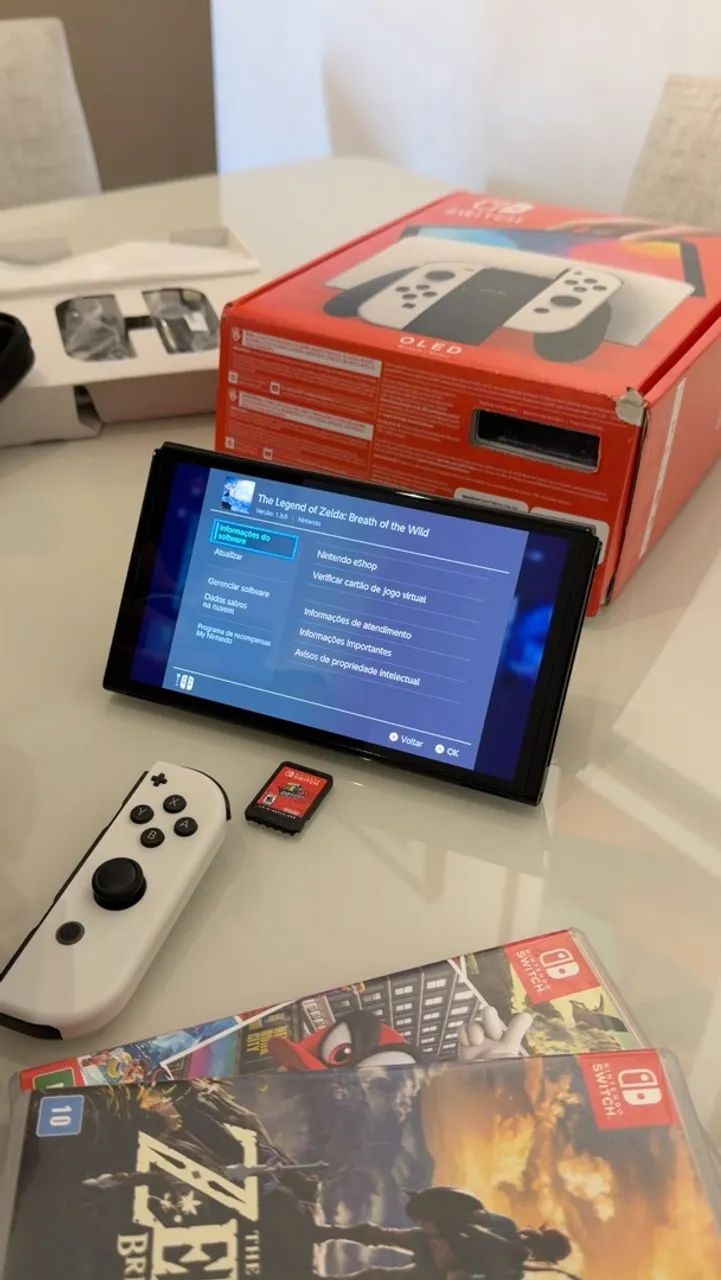 Nintendo Switch OLED + 2 Jogos + Case - Foto 5