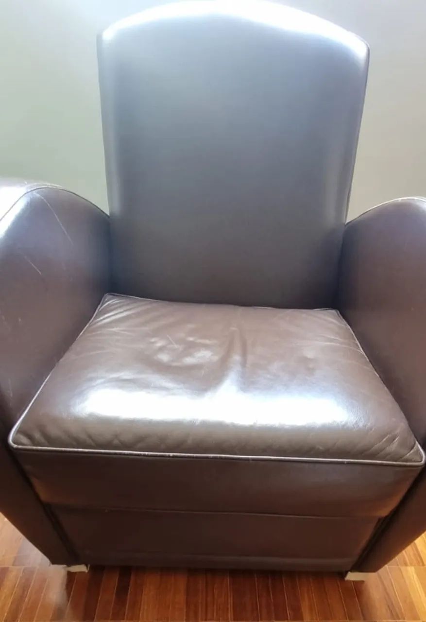 Poltrona  de couro lounge design clássico - Retirada a combinar - Foto 4