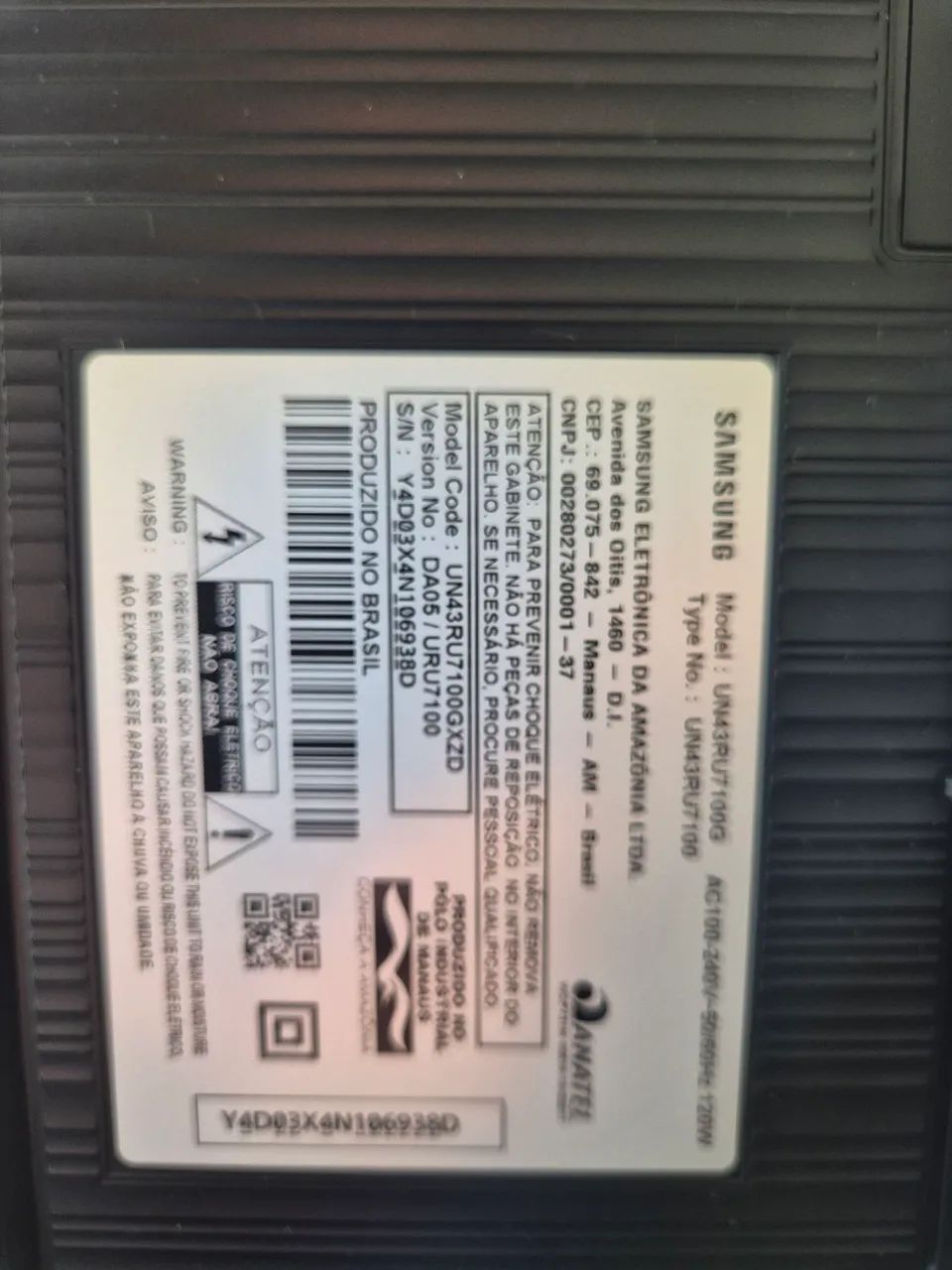 Tv led samsung 43" parou de funcionar  - Foto 3