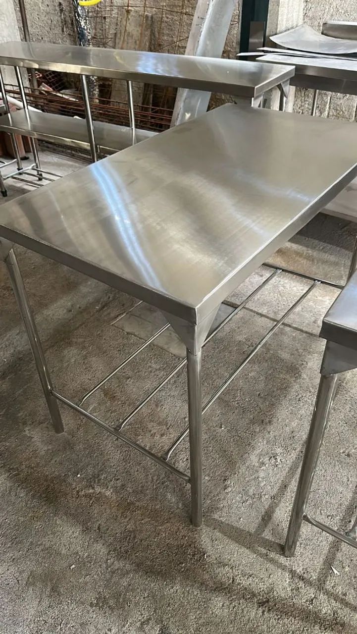 Bancada mesa de inox multiuso em até 10x sem juros no cartão  - Foto 3