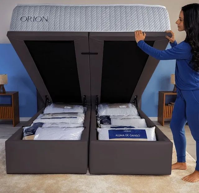 Cama baú de casal Ortobom 