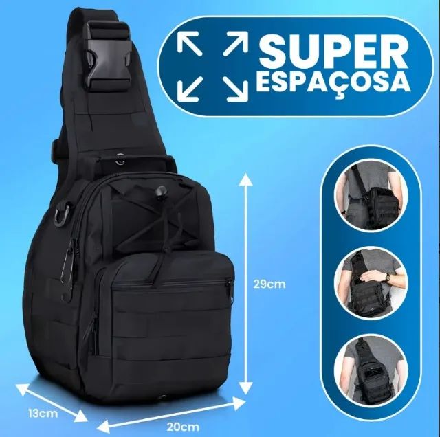 Bolsa Transversal Peito Ombro  - Foto 5