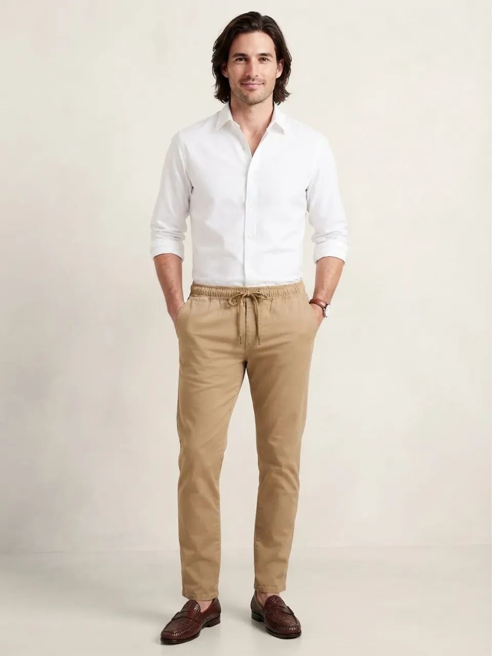 Calça masculina jogger Dript tamanho 42 caqui  - Foto 5