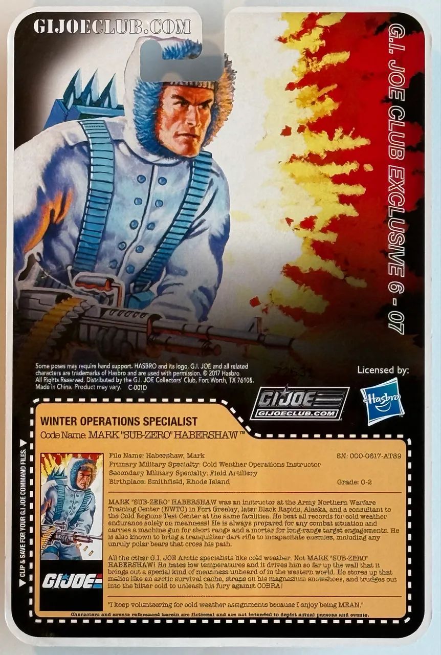 GI Joe Collectors Club Exclusive Sub-Zero - Foto 3