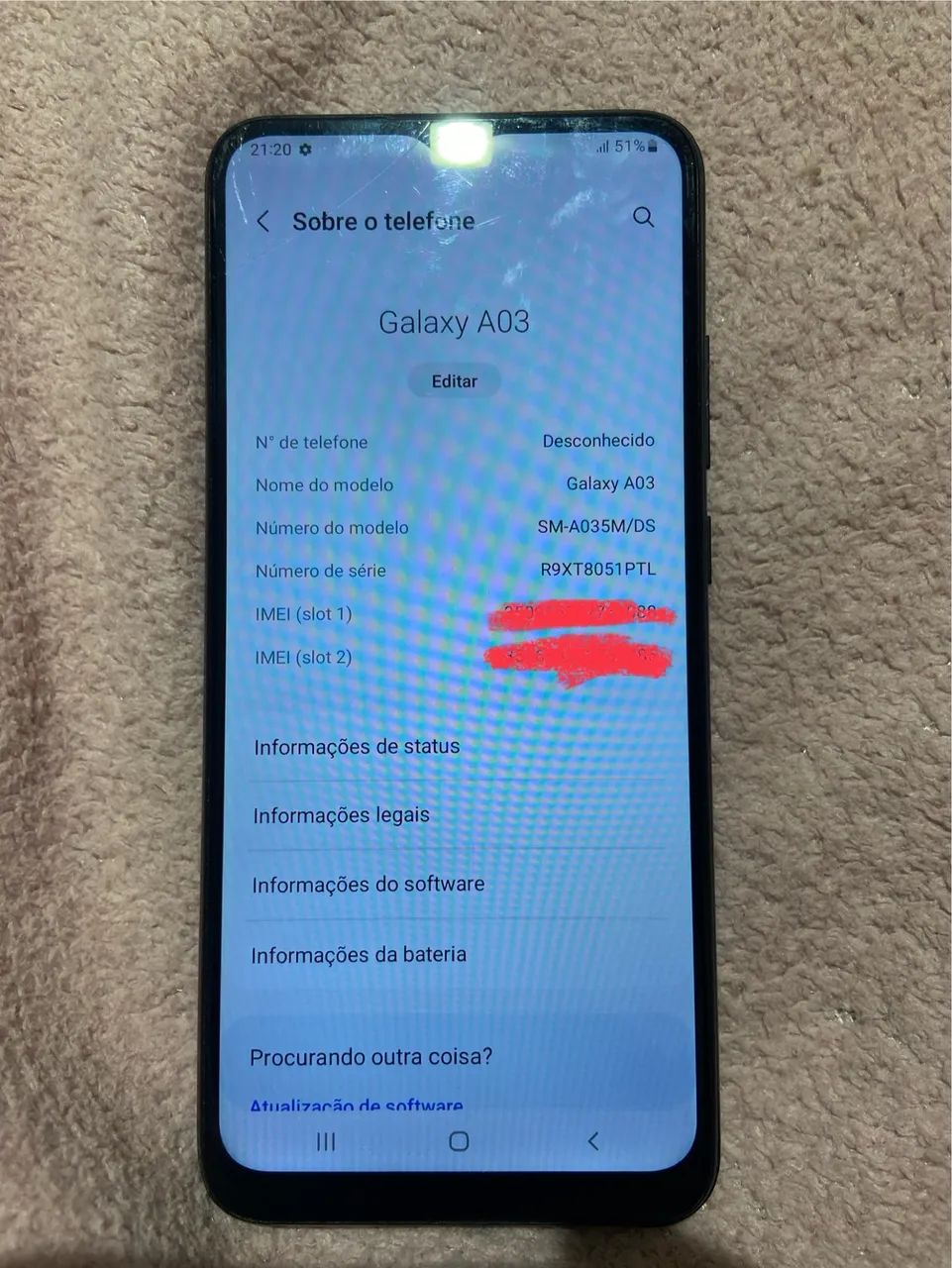 Galaxy A03 em perfeito estado no valor de 400 - Foto 2