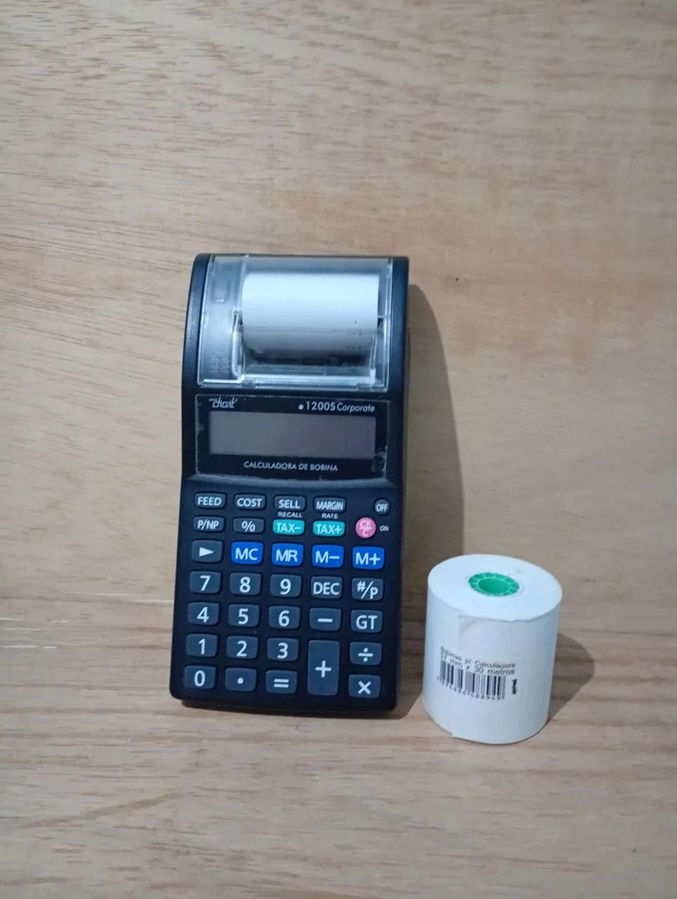 Calculadora de bobina com impressão 