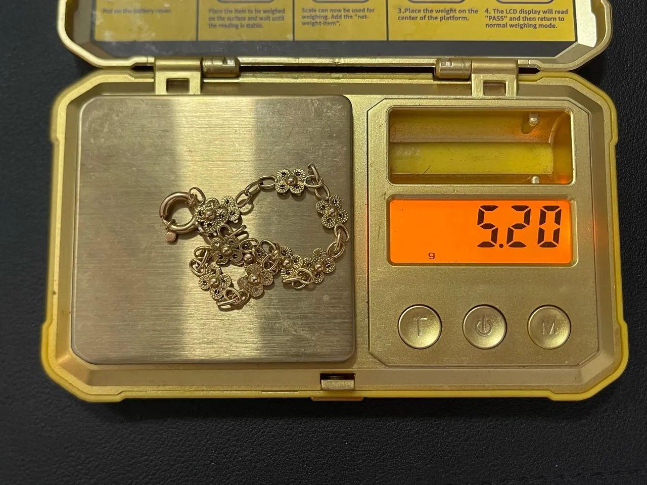 Corrente e Pulseira Flor Maciço de ouro 18k procedência garantia eterna - Foto 3