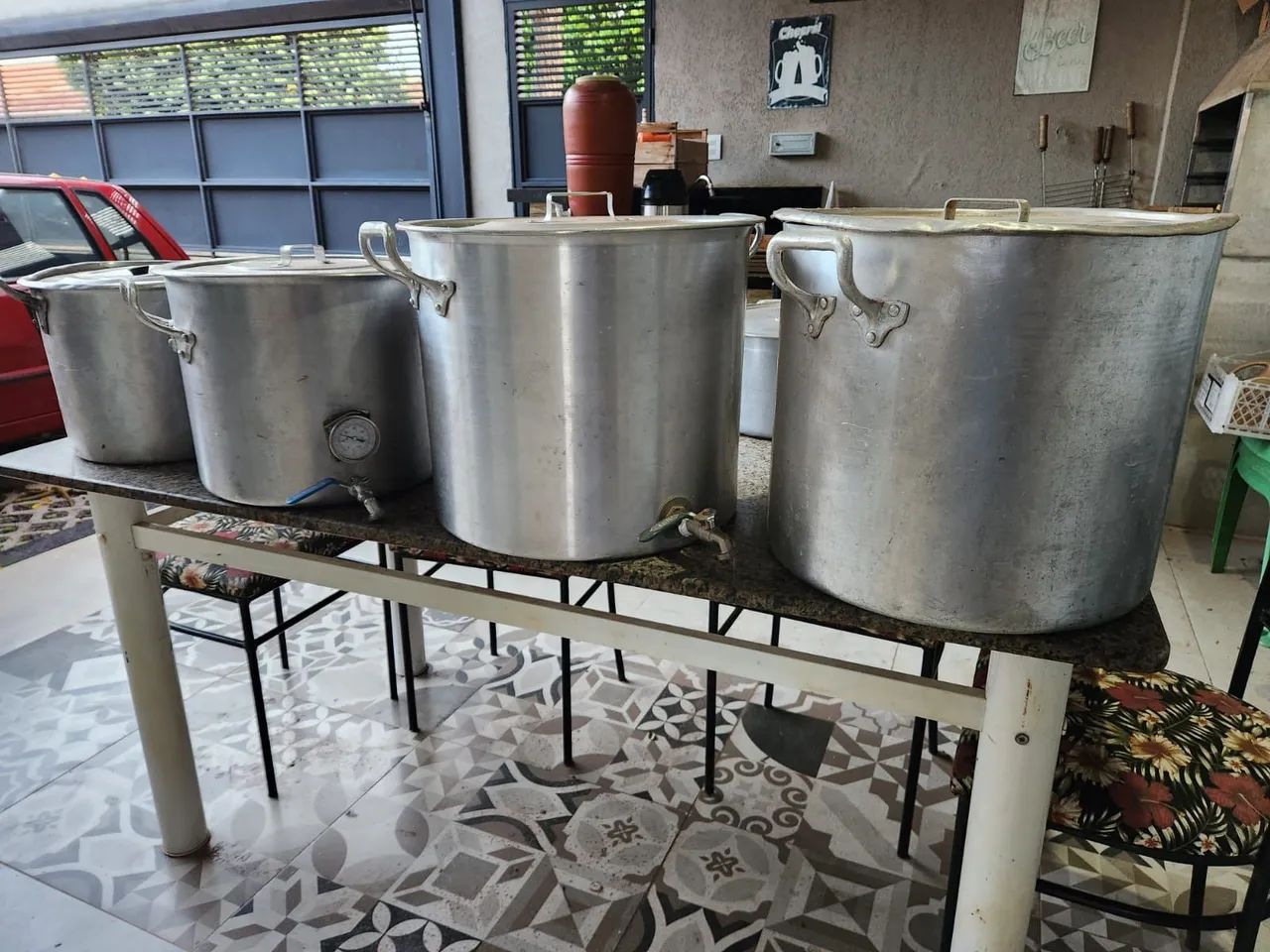Jogo de panelas em alumínio para cozinha industrial 