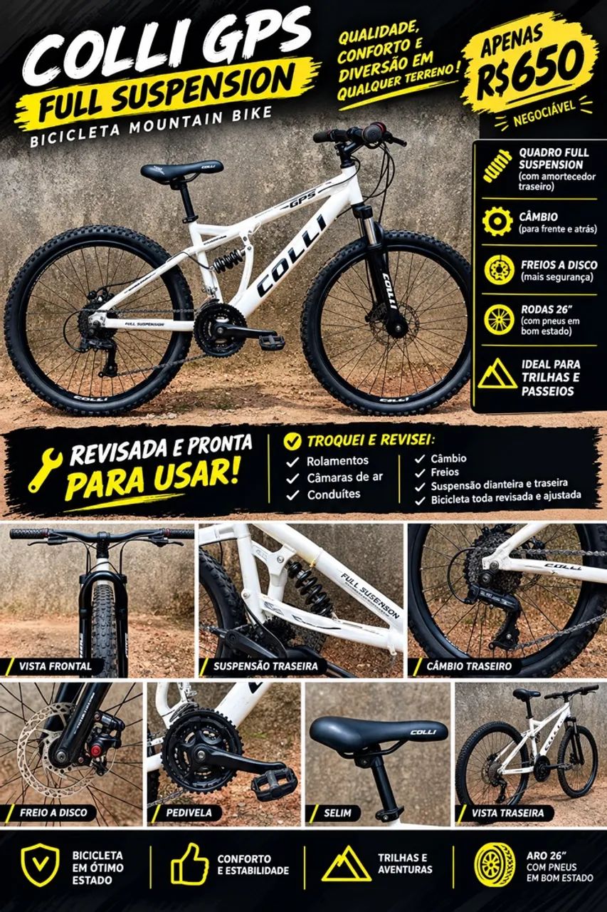 bicicleta aro 26 colli gps 