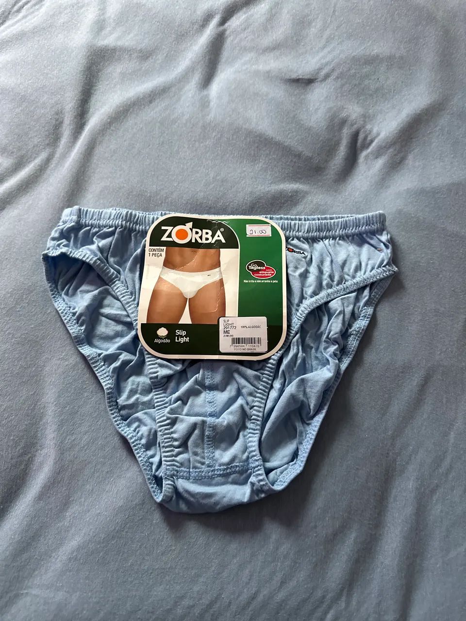 Cueca slip light azul TAM M 