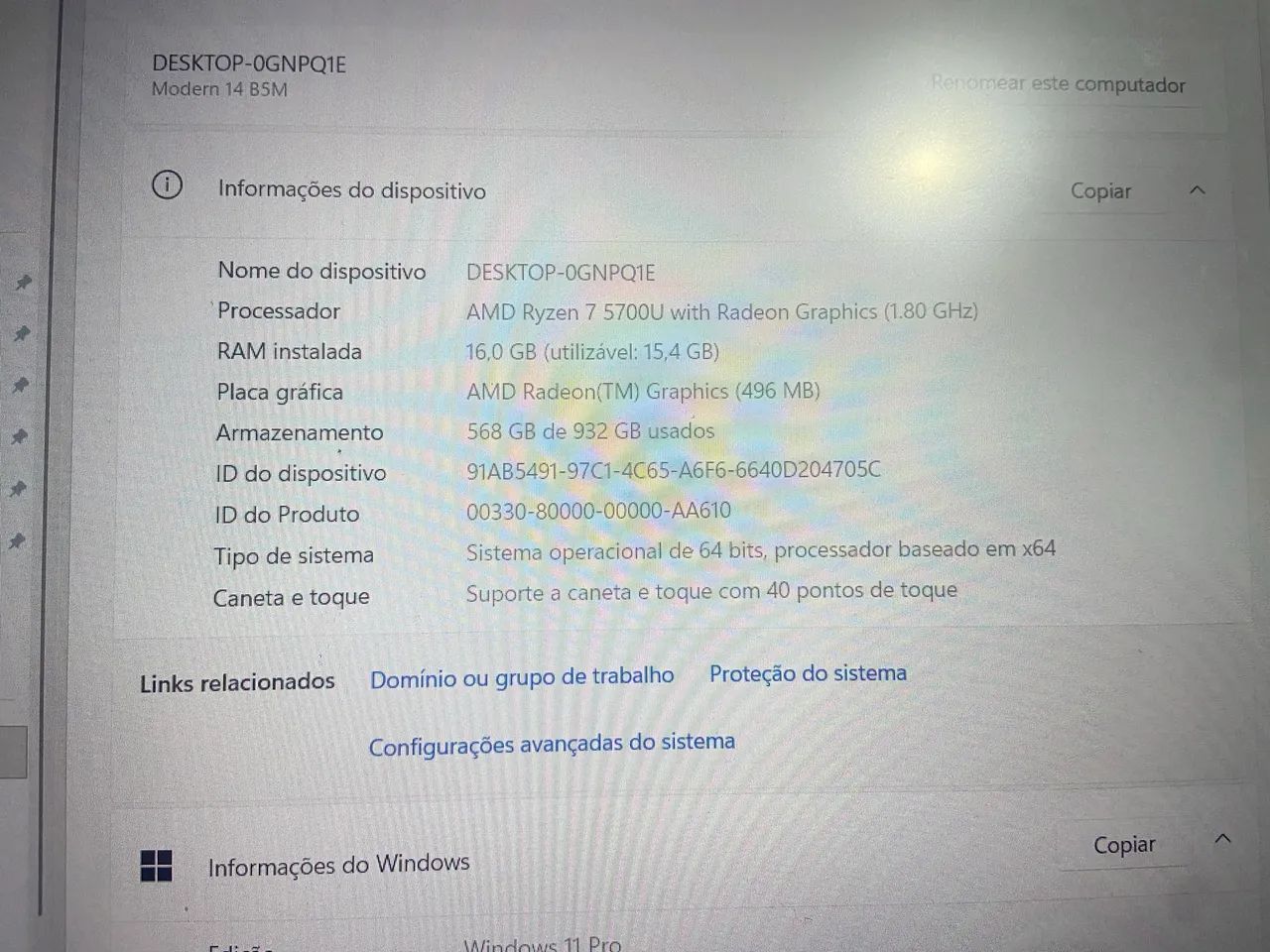 Notebook MSI memória 12gb. Ssd 1 tb. Funcionando tudo - Foto 2