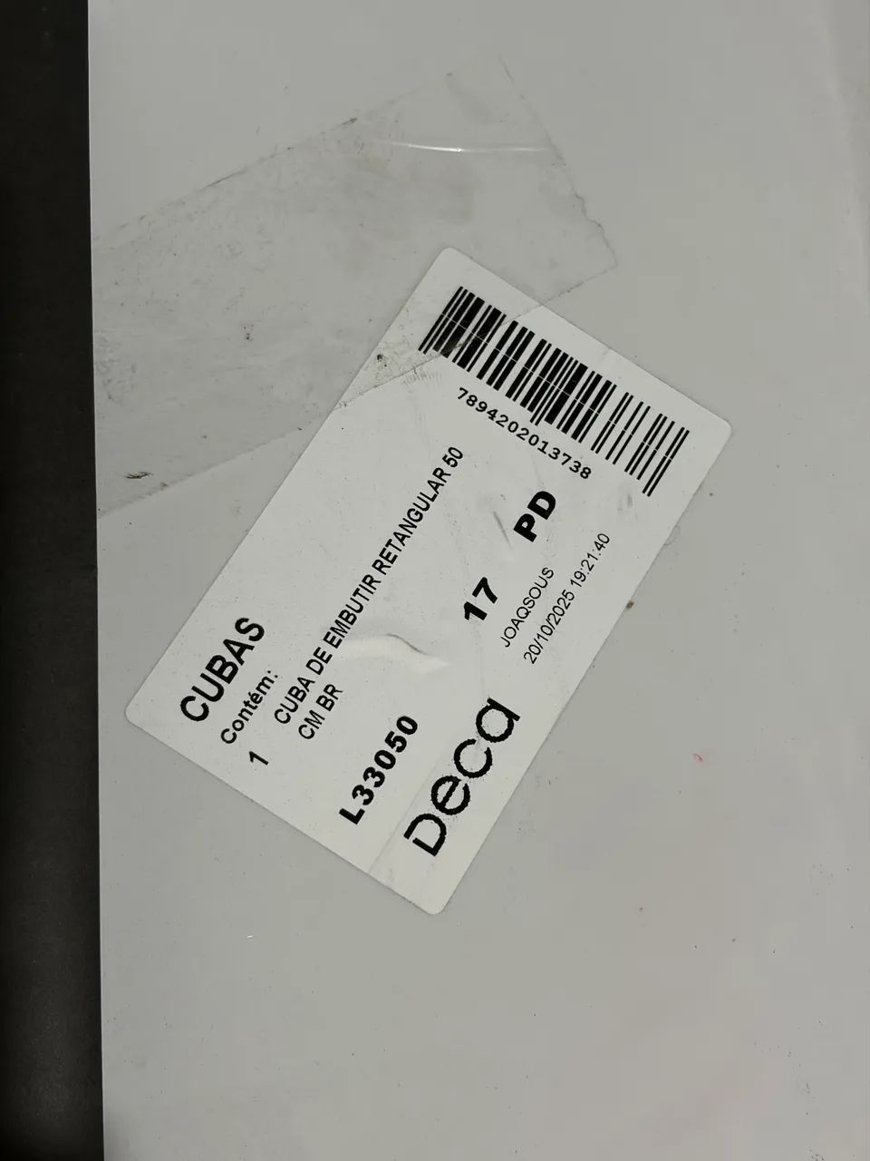 Cuba Retangular Deca Slim 50cm Branca - Foto 4