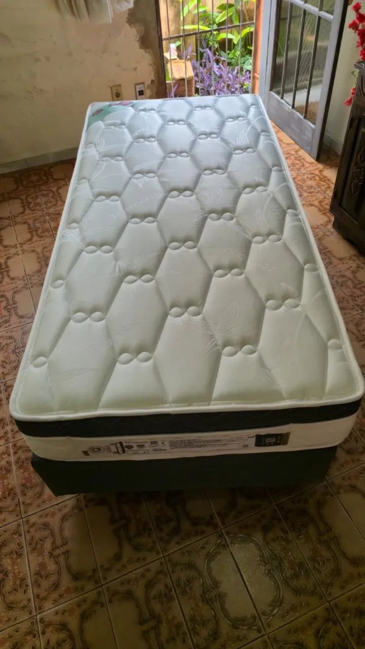 Conjunto box e colchão Ortocrin, série 121. Pouquíssimo uso. - Foto 2