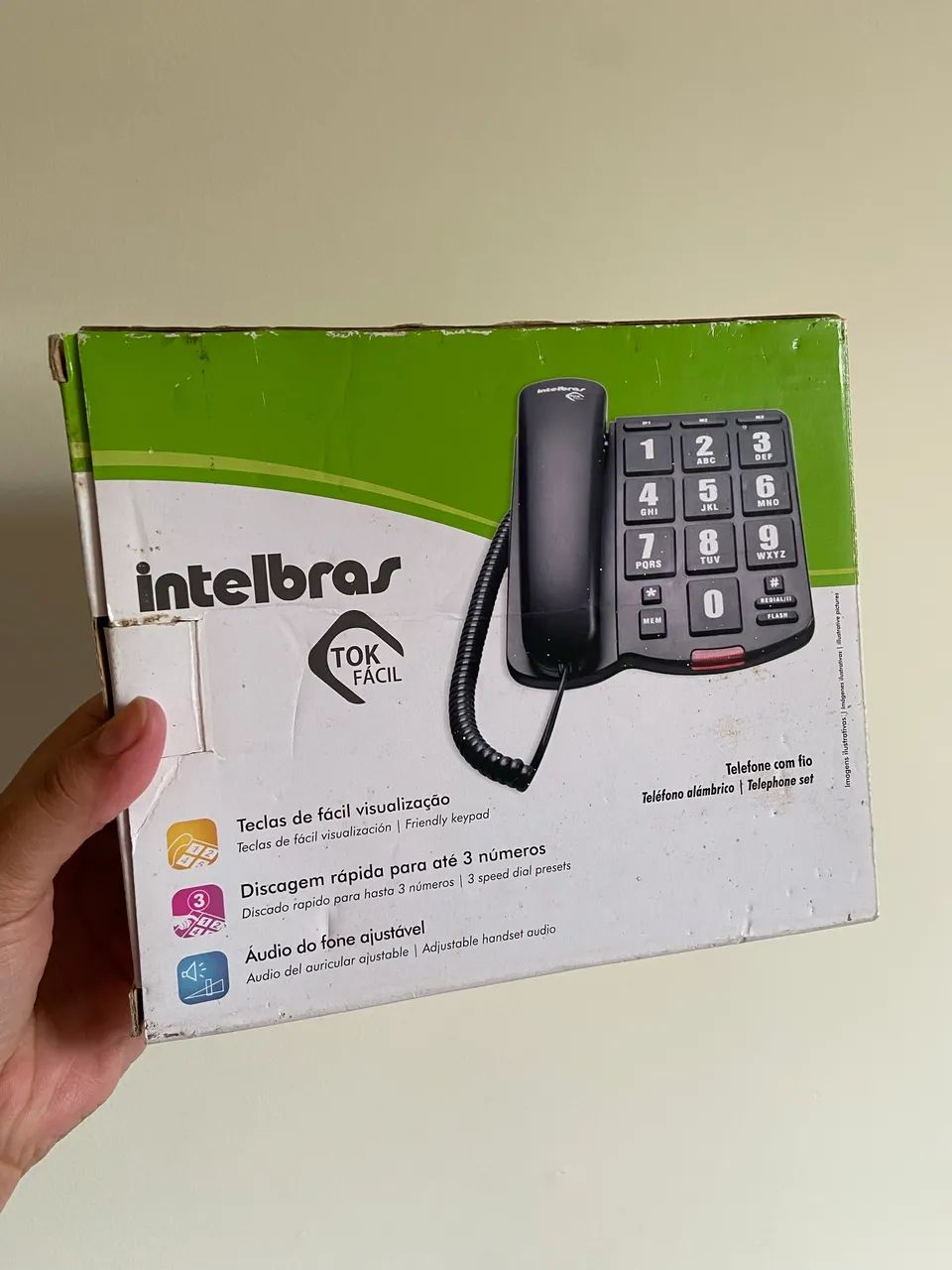 Telefone fixo preto - Intelbras  - Foto 2