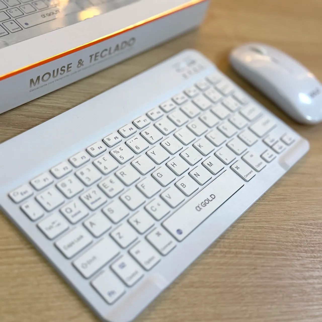 TECLADO E MOUSE SEM FIO KIT BLUETOOTH ABNT - Foto 2