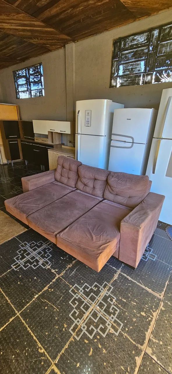 sofa 3 lugares retrátil usado ENTREGA GRÁTIS!