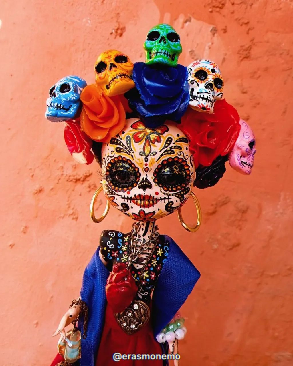 boneca frida kahlo catrina artesanal - Foto 4