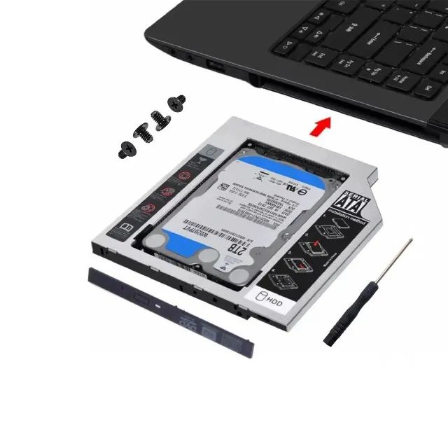 Adaptador Caddy Hd Ssd Sata Gaveta Dvd Notebook 12,7mm  - Foto 3