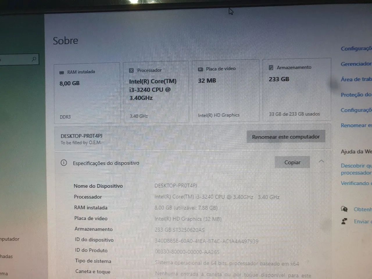 Computador i3 3240 8gb de ram - Foto 2