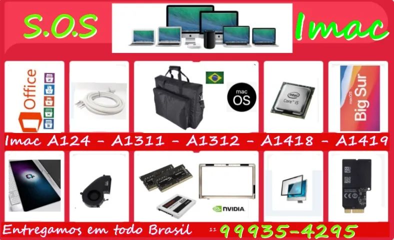 Macbook Imac S.OS Só peças Apple Mac mini  imac 2011 Modelos : 27" A1312, 21.5" A1311, 24" - Foto 3