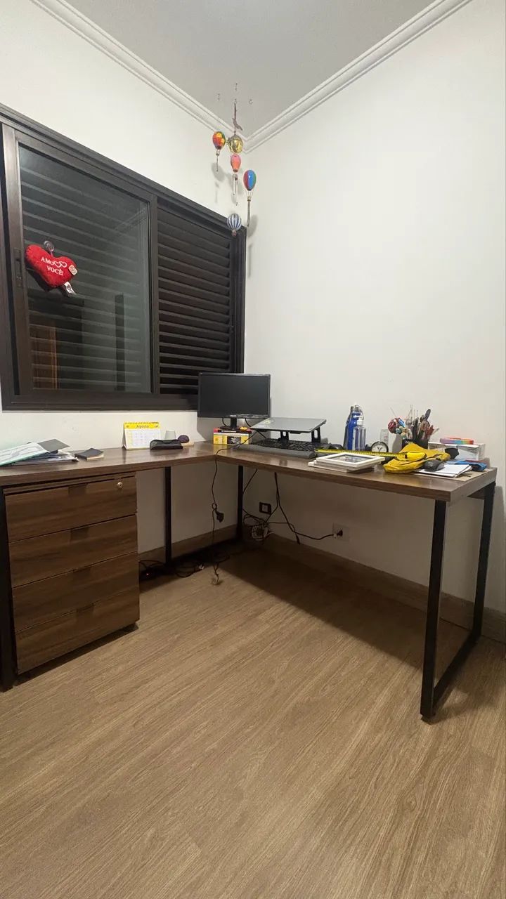Mesa de Escritório em L com Gaveteiro - MDF - Foto 2