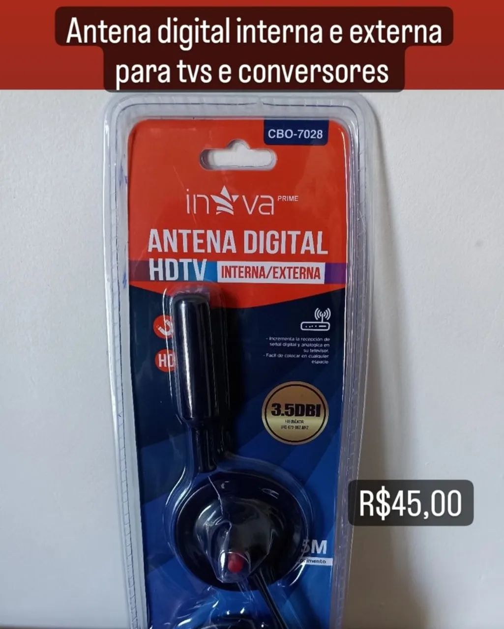 Antena digital interna e externa  para TVs / OFERTA IMPERDÍVEL 